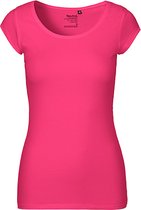 Ladies´ Roundneck T-Shirt met korte mouwen Pink - L