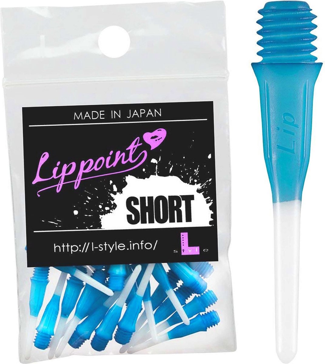 L-Style Short Lip 2-Tone Turquoise Blue - Soft Tip - Darts
