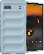 iMoshion Hoesje Geschikt voor Google Pixel 6a Hoesje Siliconen - iMoshion EasyGrip Backcover - Lichtblauw