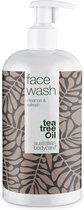 Australian Bodycare Face Wash 500 ml - Savon nettoyant pour le visage simple, parfait contre les boutons, les boutons et les points noirs à base d'huile d'arbre à thé - Pour le soin des peaux à tendance acnéique