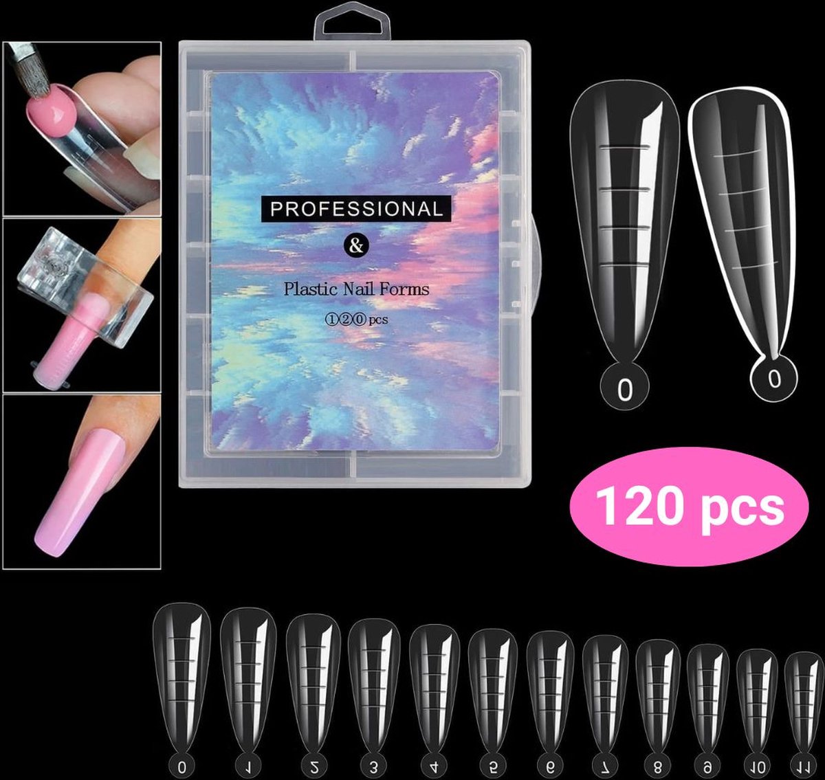 Goedkoopste GUAPÀ® Nageltips | Transparant | Nepnagels & kunstnagels | Polygel | Acryl nagels | Gel nagels | 120 stuks Nagel Tips Clear