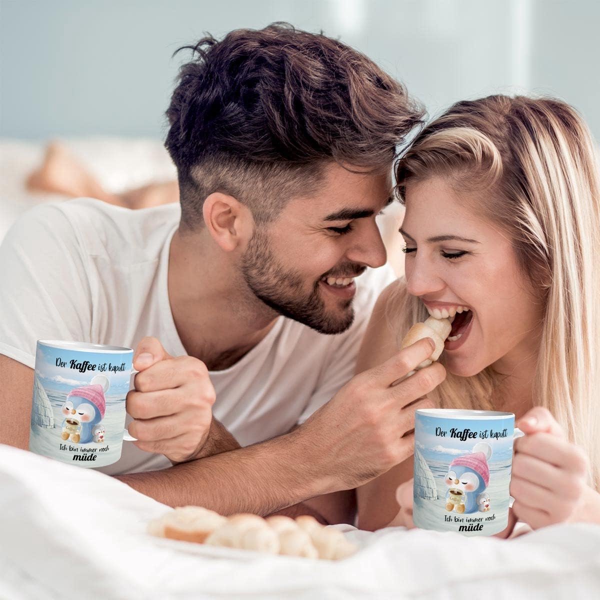 Pinguïn Mok Koffie Kapot Slaapmuts Met Spreuk Grappig Koffiecadeau Voor Vrouwen Pinguinliefhebber Werk Kantoor Collega Wit