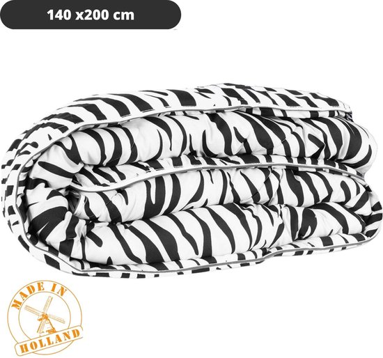 zebra dekbed zonder overtrek | 140x200 cm - Bedrukt dekbed - Gekleurd dekbed - Dekbed met print - Wasbaar hoesloos dekbed - All year zomerdekbed & winterdekbed