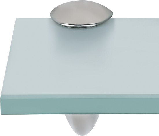 Glazen wandplank Bosio Zwart mat roestvrij staal | 24242100