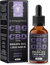 Canna Health Amsterdam - Massage Oil: Argan Oil & Lavender – 250 mg CBD, 250 mg CBG