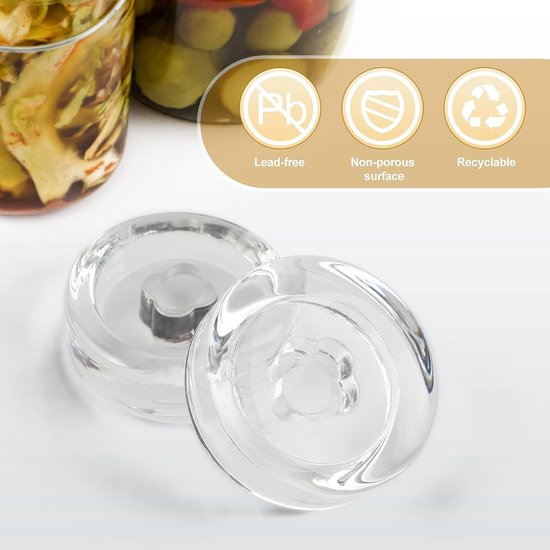 Westmark 4 fermenteergewichten 7 cm glas | Oldenhof