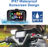 5 Inch Gps Navigatie Draagbare Motorfiets Waterdichte Carplay Display Motorfiets Draadloze Android Auto Ipx 7 Gps Scherm Apple