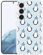 Cazy Hoesje geschikt voor Samsung Galaxy S23 Pinguins