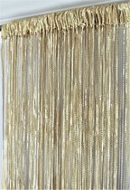 Glow Thuis - Elegante licht goud kleur Draadgordijnen van hoogwaardig polyestergaren 300x250 cm+ Gratis Embrasse