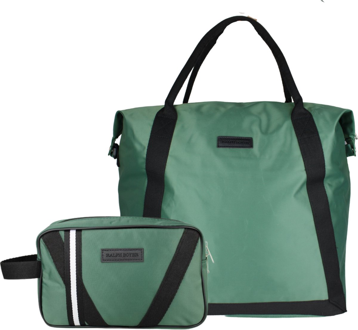 Reisset Weekendtas met Toilettas Groen - Heren Sporttas - Weekendtas - Stoere Reistassen - Grote Reistas