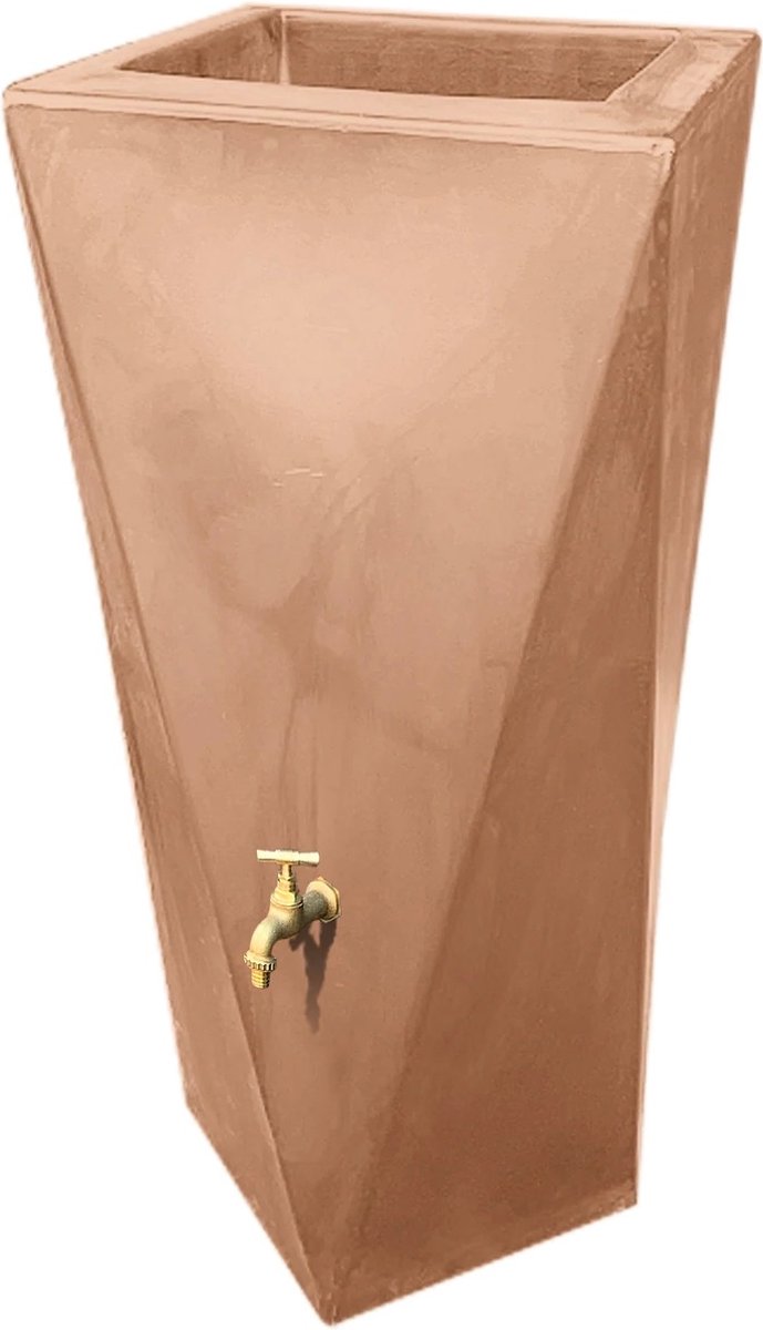 Regenton manhattan twist gewassen terracotta 250L incl. messing kra...