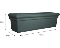 70L grijze raamplantenbak - Prestige Stockholm