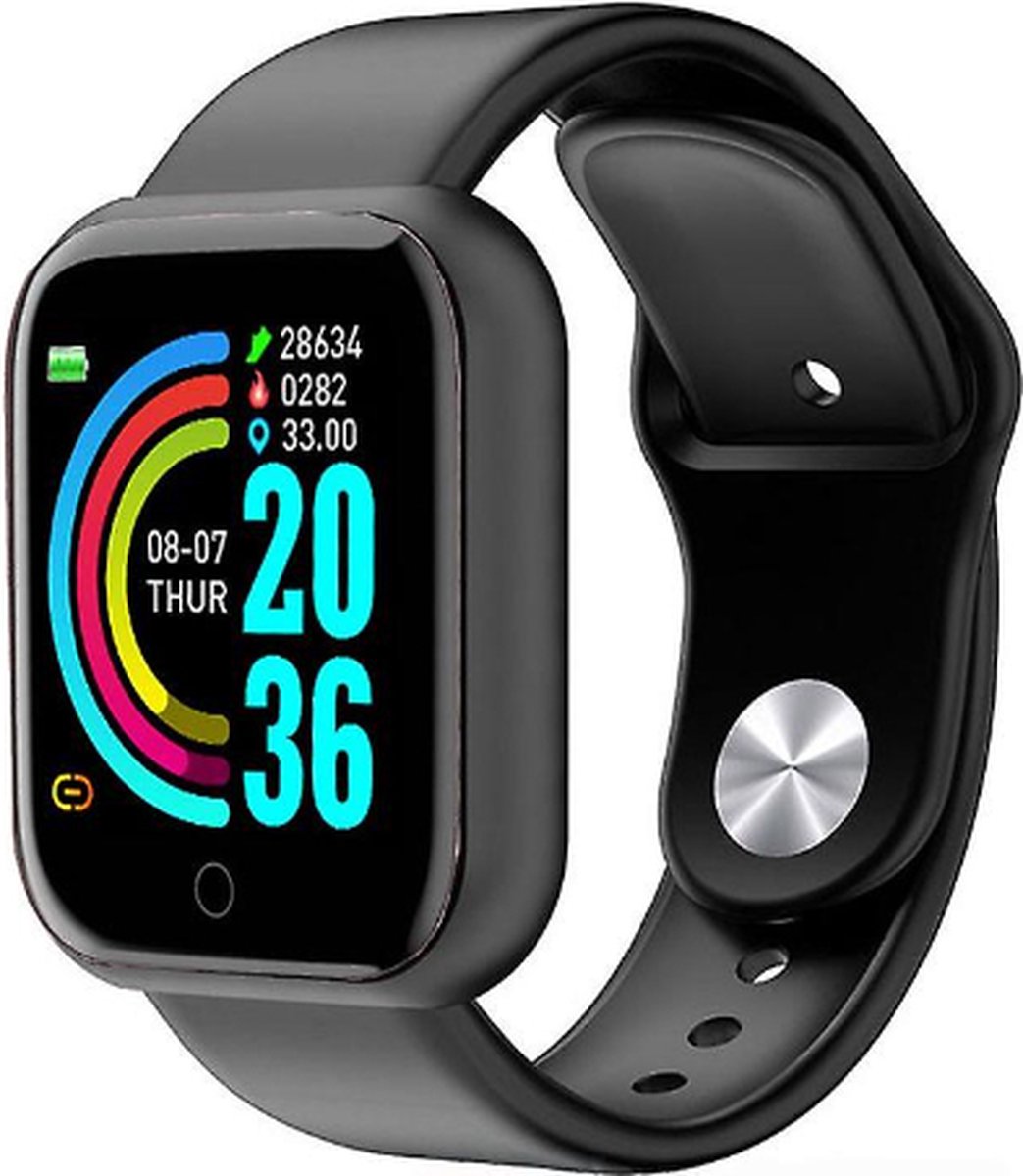 Smart bracelet activiteiten tracker werkzaam bij android en ios zwart mannen . bol