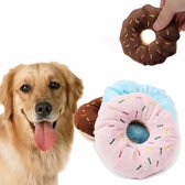 Speelgoed voor Hond - Donut - Kleur: Bruin - Speeltje voor Hond - Leuk Hondenspeelgoed - Piepend Hondenspeeltje - Piepspeeltje - Hondenspeeltje met Geluid - Piep Speelgoed voor Hond - Donut Speelgoed voor Hond