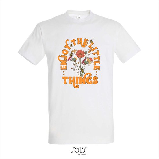 T-shirt Enjoy the little things - T-shirt korte mouw - Wit - 6 jaar