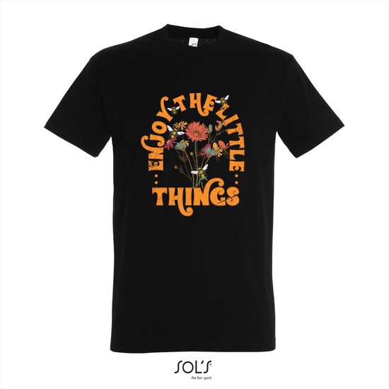 T-shirt Enjoy the little things - T-shirt korte mouw - zwart - 12 jaar