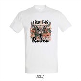 T-shirt met Print "I run this Rodeo" - T-shirt korte mouw - Wit - 4 jaar