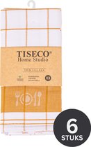 Tiseco Home Studio - Keukenhanddoek PHARAO BML - SET/6 - 100% katoen - met ophanglus - ultra-absorberend - sneldrogend- duurzaam materiaal - 50x70 cm - Camel