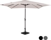 VONROC Premium Stokparasol Rosolina 280x280cm - Incl. parasolvoet & beschermhoes – Vierkante parasol - Kantelbaar – UV werend doek - Beige