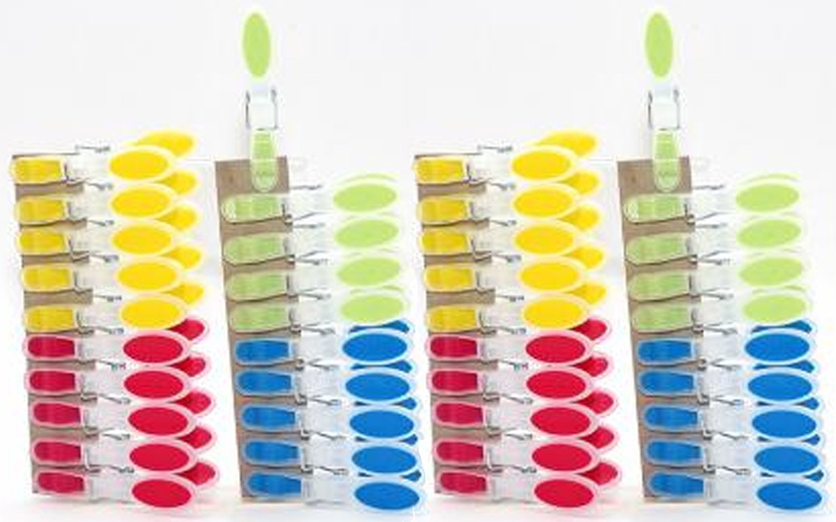 Goedkoopste Wasknijpers soft grip - 40x - kunststof - 8 cm - wasgoed knijpers