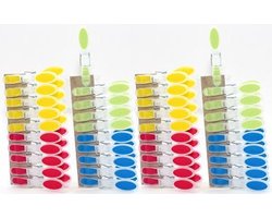 Wasknijpers soft grip - 40x - kunststof - 8 cm - wasgoed knijpers