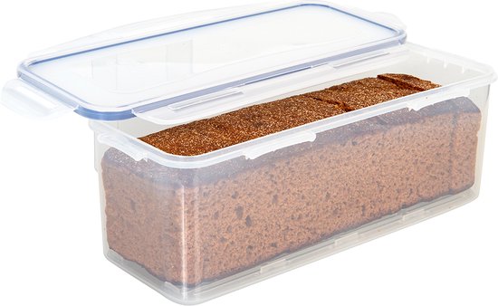 Lock&Lock Vershouddoos - Bewaardoos met deksel - Voor Ontbijtkoek Peperkoek - Cake Bewaardoos - Cakedoos - 100% luchtdicht - 2 liter - Transparant