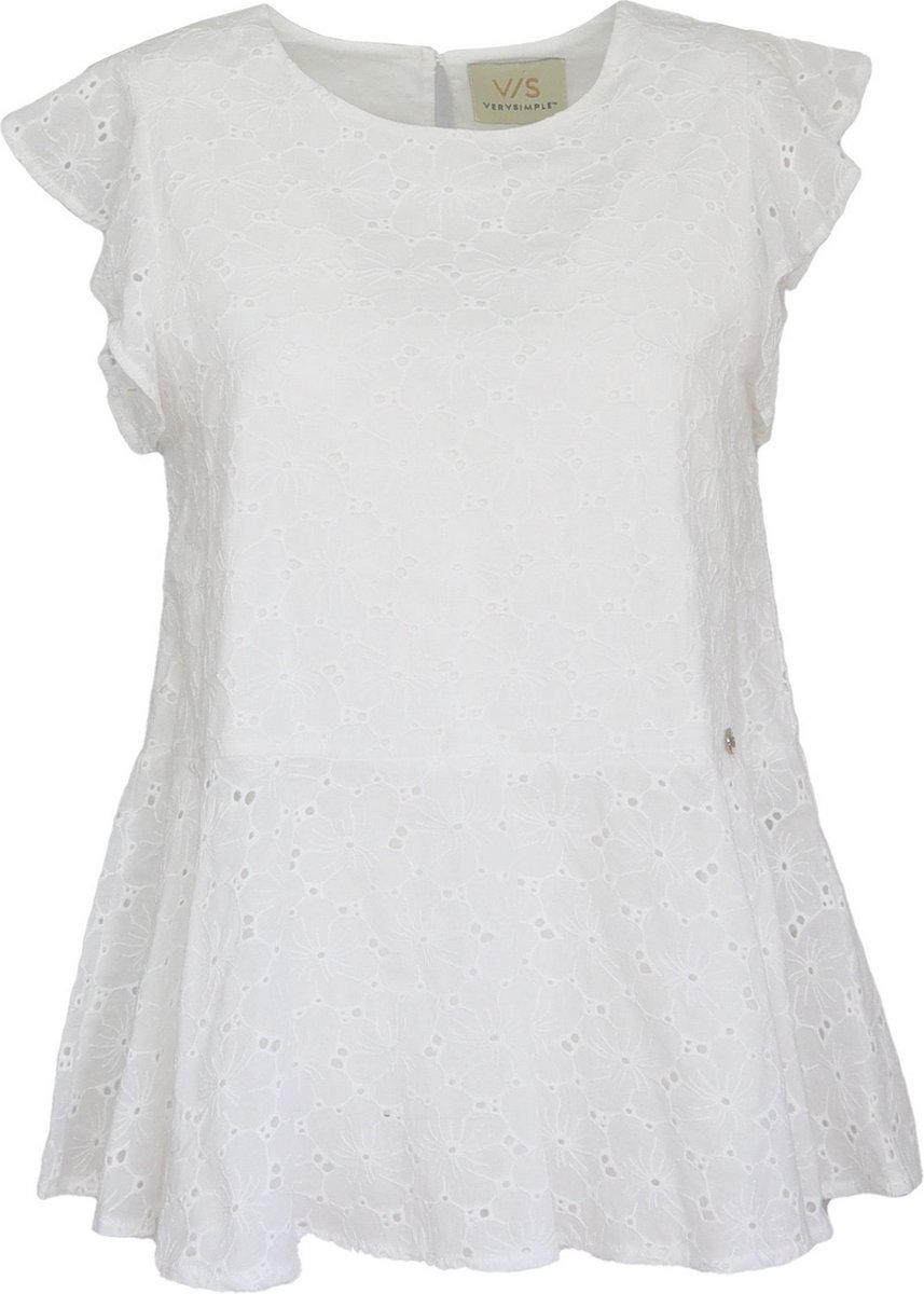 Verysimple • witte kanten top • maat S (IT42)
