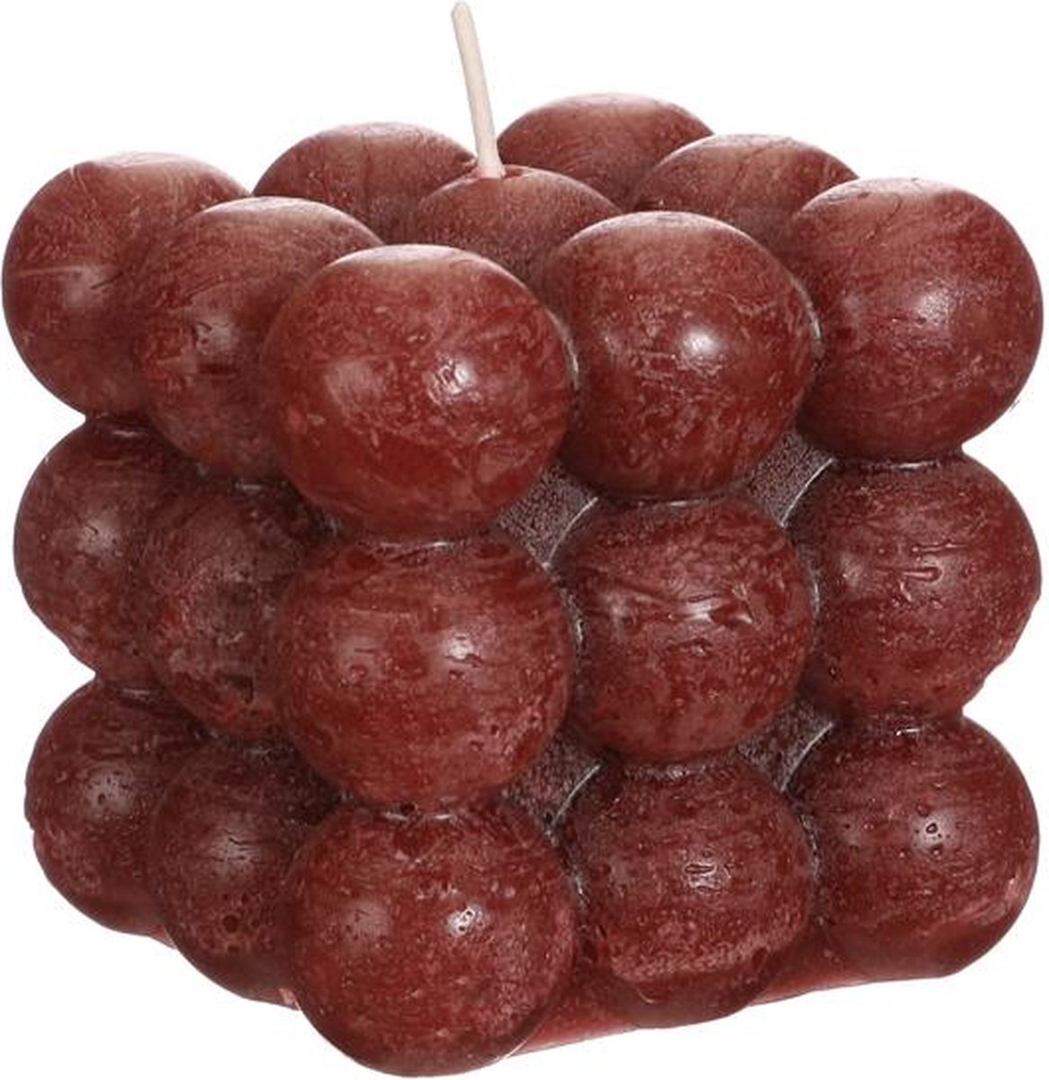 Ideas 4 Seasons Rood Bubbel Kaars 8x8x8 Cm