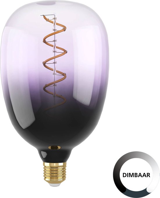 EGLO LED Lamp - E27 - Ø 12 cm - T120 - Paars - 1800K - Dimbaar