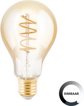EGLO LED Lamp - E27 - Ø 7,5 cm - A75 - Amber - 2200K - Dimbaar