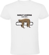 Energy loading please wait Heren T-shirt - lui - geen zin - moe - slapen - luiaard