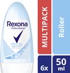 Rexona Dry Cotton Deodorant Roller - 6 x 50 ml - Voordeelverpakking