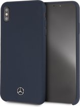Blauw hoesje van Mercedes-Benz - Backcover - Soft Touch - iPhone Xs Max - Hoogwaardige kwaliteit