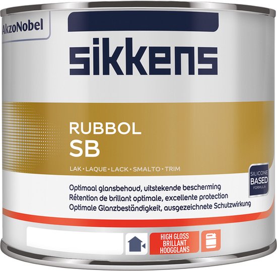 Sikkens Rubbol SB lakbus, hoogglans, wit