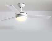Witte plafondventilator Jinx met afstandsbediening incl. LED