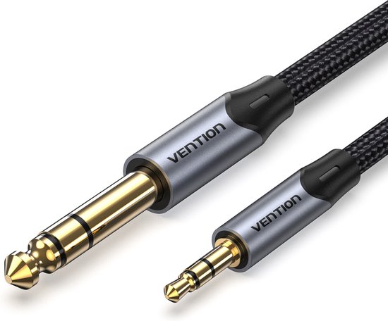 Câble audio TRS mâle 3,5 mm 3,5 mm mâle vers jack 6,35 stéréo mâle