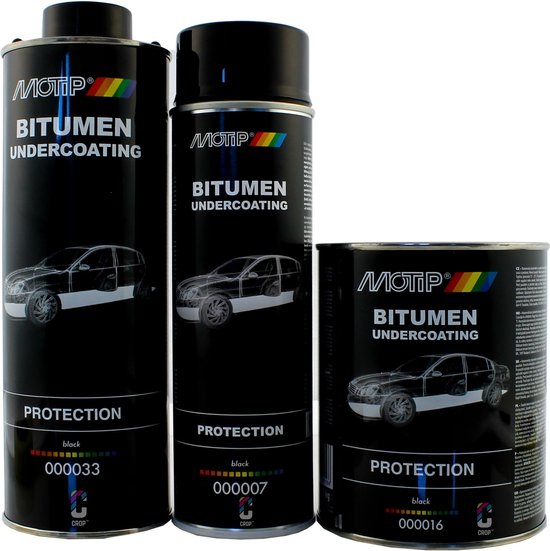 Foto: Motip bitumen underbodycoating zwart 1 300gr kwastblik