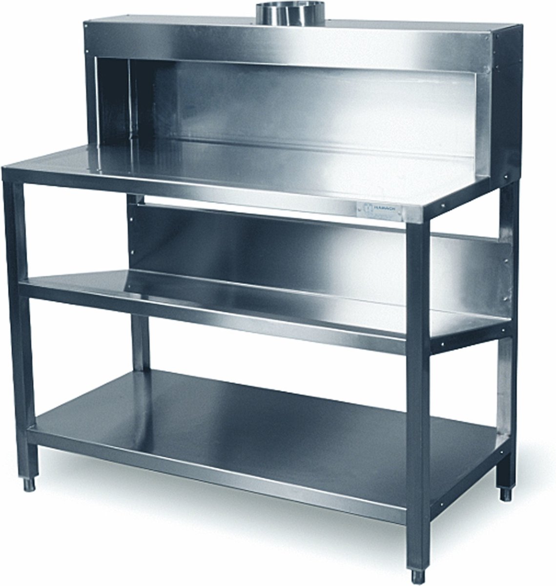 HAMACH Mengtafel RVS met afzuiging - 120cm
