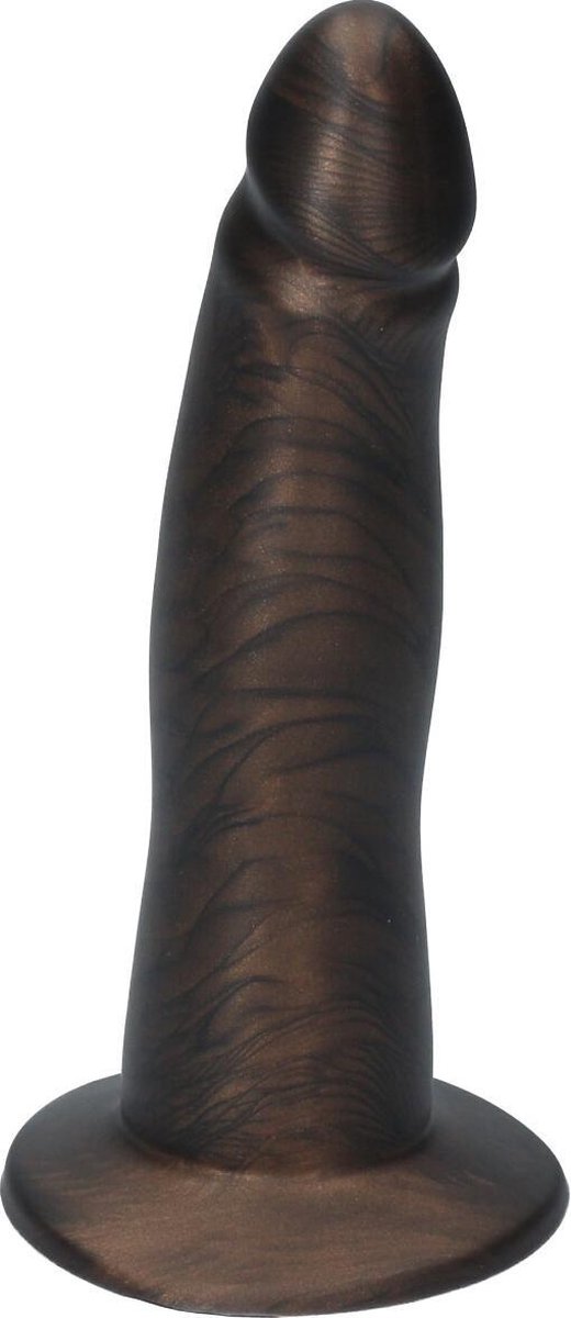 Goedkoopste Ylva & Dite - Eros - Realistische Siliconen dildo - Made in Holland - Kastanje Bruin Metallic