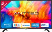 Télévision ANTTEQ AB42D1 42 pouces (TV 106 cm) - Dolby Audio, LED, HDMI, lecteur multimédia via USB, sortie audio numérique, triple tuner DVB-C/T2/S2, CI+, y compris mode hôtel