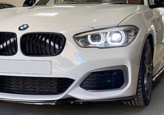 2PCS Front Grill Bar Wrap Strips For BMW F30 F36 G29 F20 F44 - White ABS Plastic Grille Trim, Easy Install