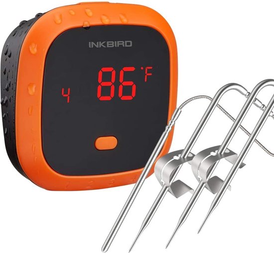 INKBIRD Wireless Meat Thermometer with 4 Probes IBT-4XC