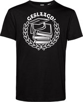 T-shirt Geslaagd | Geslaagd Cadeau | Afgestudeerd | Diploma | Zwart | maat 4XL