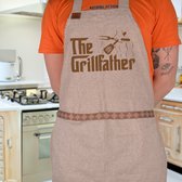 Le tablier Grillfather, tablier de fête des pères, cadeau pour papa cuisinier
