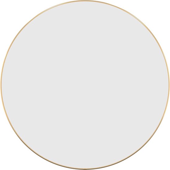 vidaXL - Wandspiegel - rond - Ø60 - cm - goudkleurig