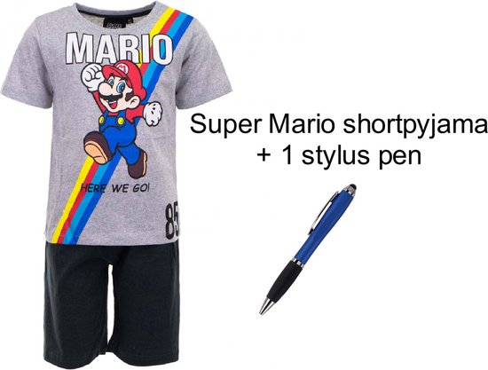 Pyjama court Super Mario Bros - avec stylet. Taille 104 cm / 4 ans.
