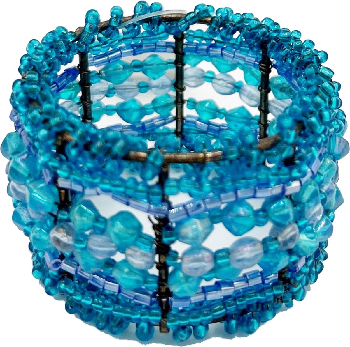 Himla Pearla servetring sky turquoise set van 6 stuks