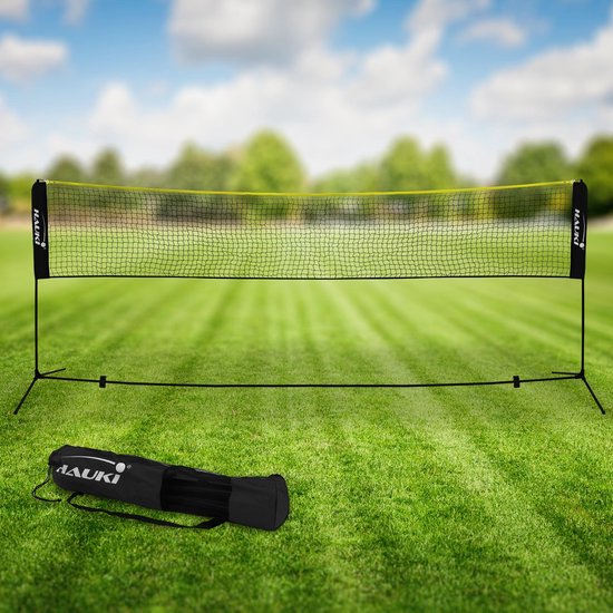 Badmintonnet incl. 3 shuttles 400x103x155 cm Zwart polyethyleen