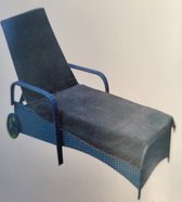 Protège coussin transat gris foncé 80x200 cm - Housse de coussin de chaise en éponge anthracite Chaise de jardin - Chaise de plage - Chaise - Protège chaise - Housse de chaise de jardin
