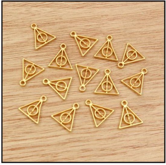 HARRY POTTER , L'ENSEMBLE SYMBOLE PENDENTIF DU TRIANGLE ET LA